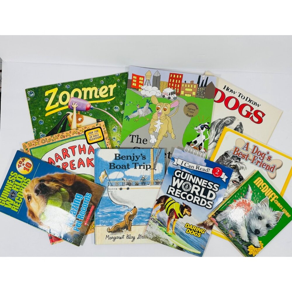 Dog-Themed Childrens Books Lot Featuring Stories & Activities  Zoomer Martha Spe